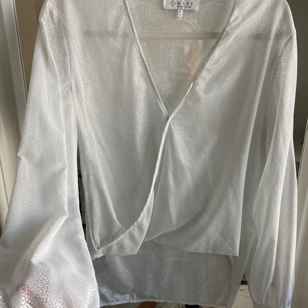 White sheer blouse